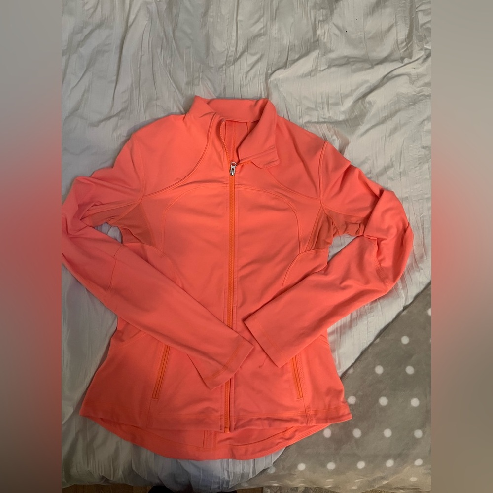 Lululemon Athletica orange jacket size 10